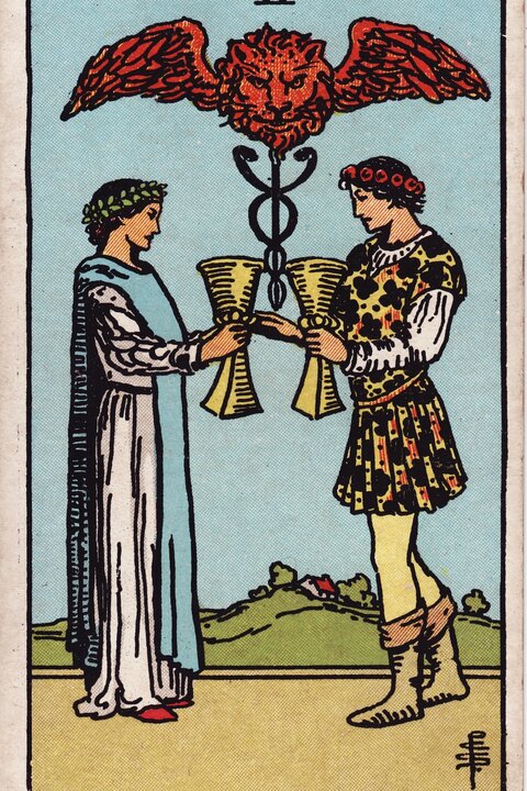 圣杯二 · Two of Cups 牌面