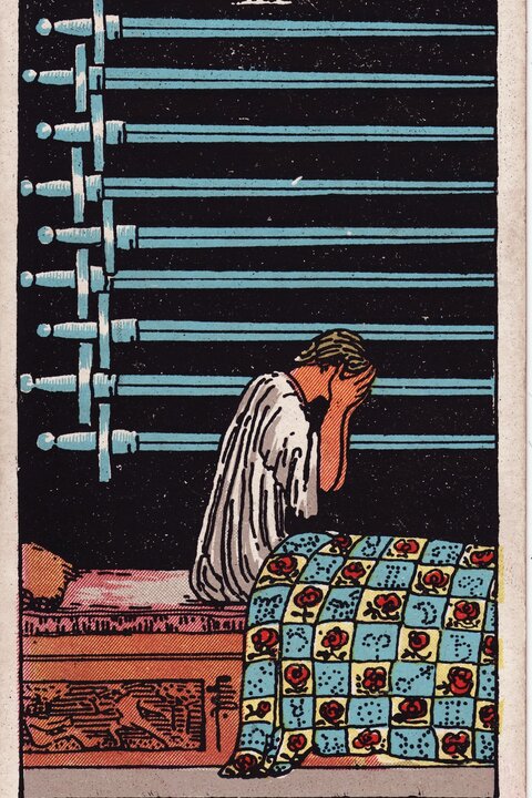宝剑九 · Nine of Swords 牌面
